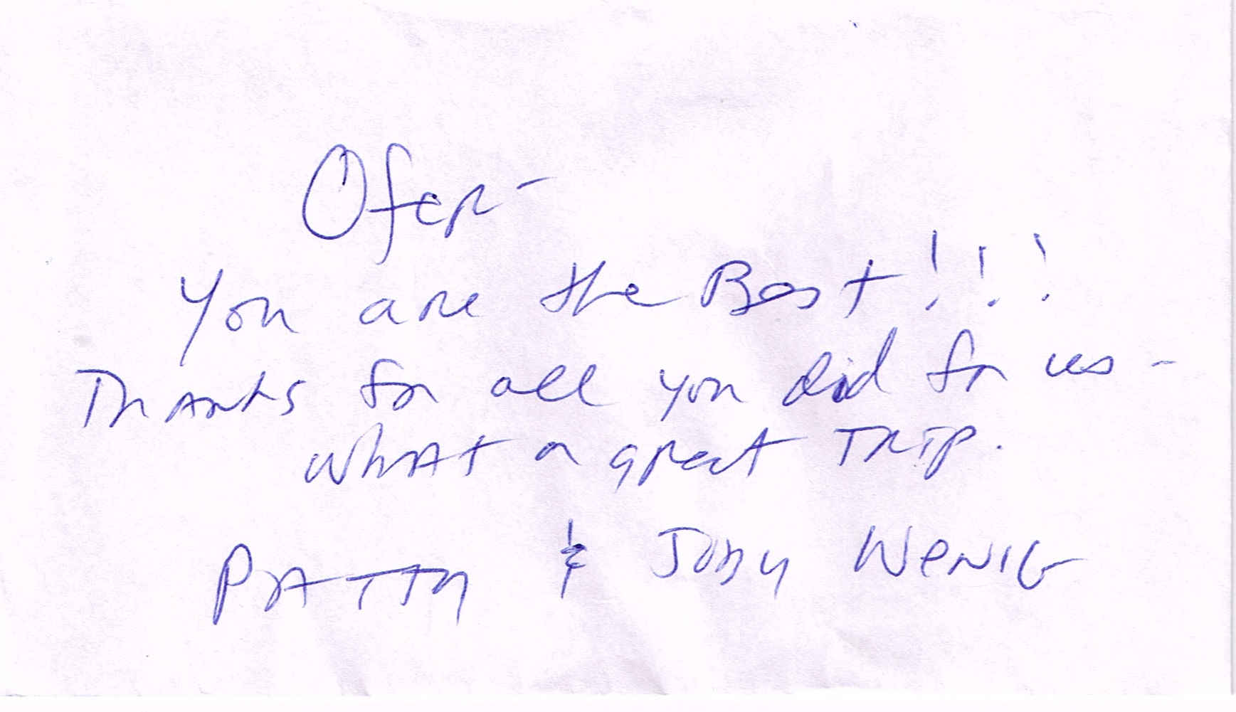 Patty & John Wenig Testimonial