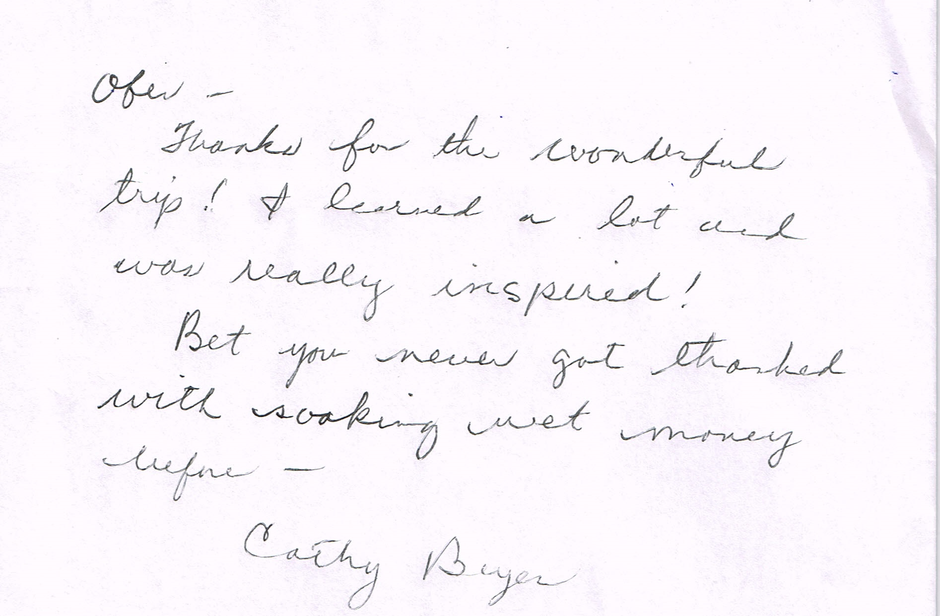 Cathy Beyer Testimonial