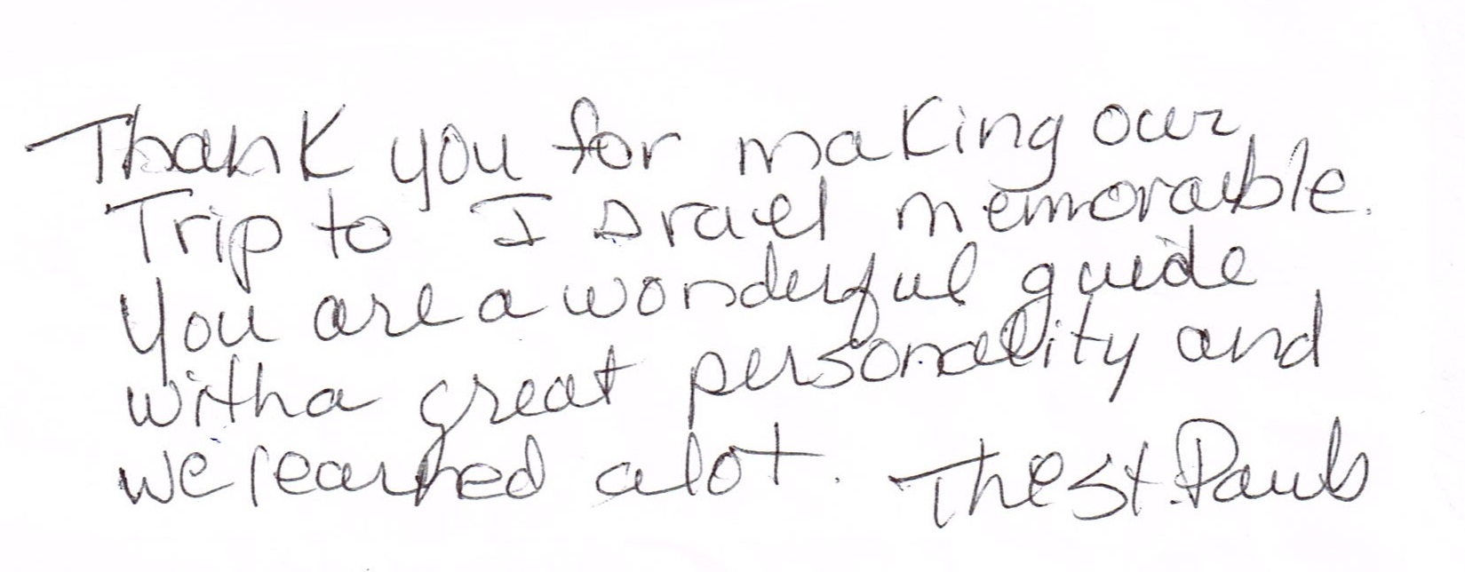 St. Paul Testimonial