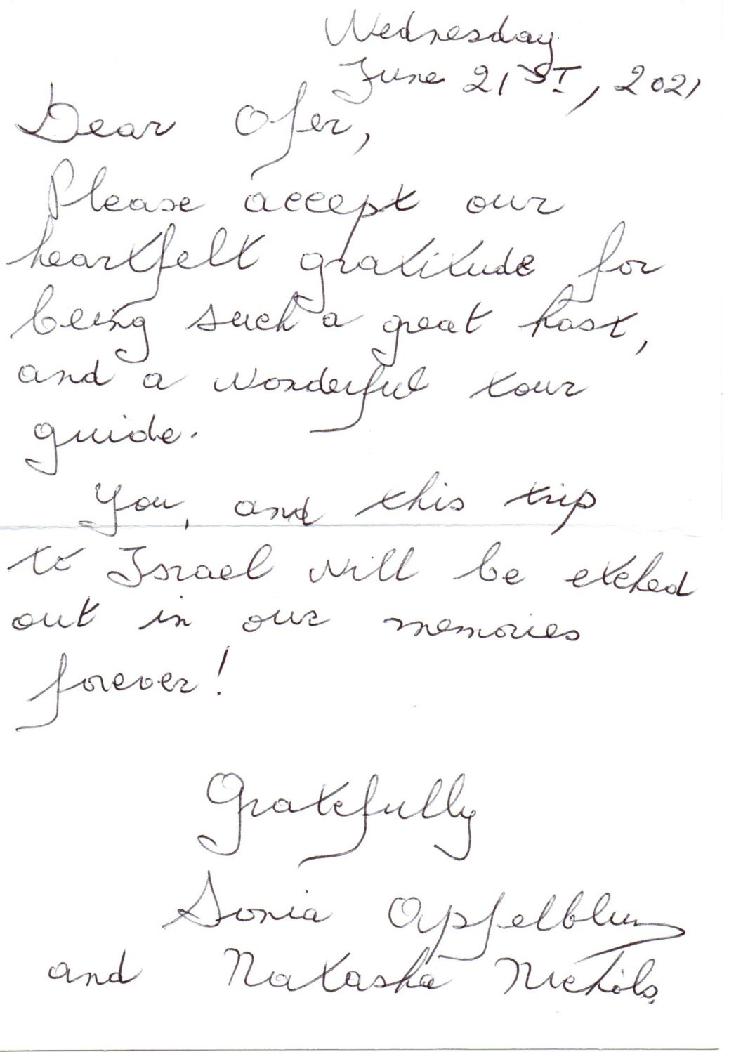 Sonia Apfelblum Testimonial