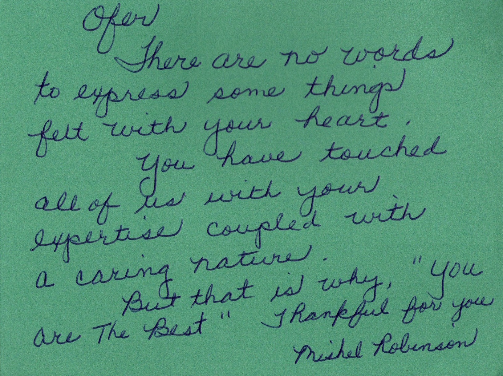 Mishel Robinson Testimonial