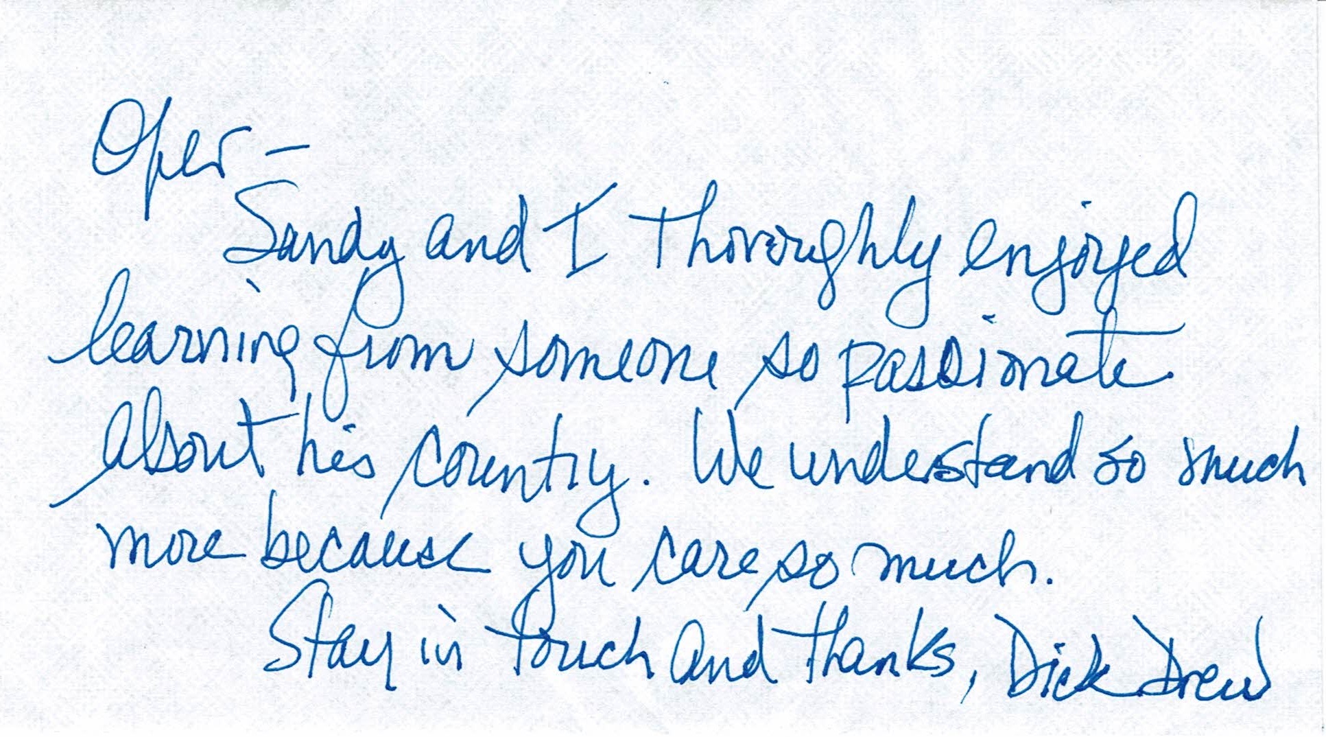 Richard & Sandra Drew Testimonial