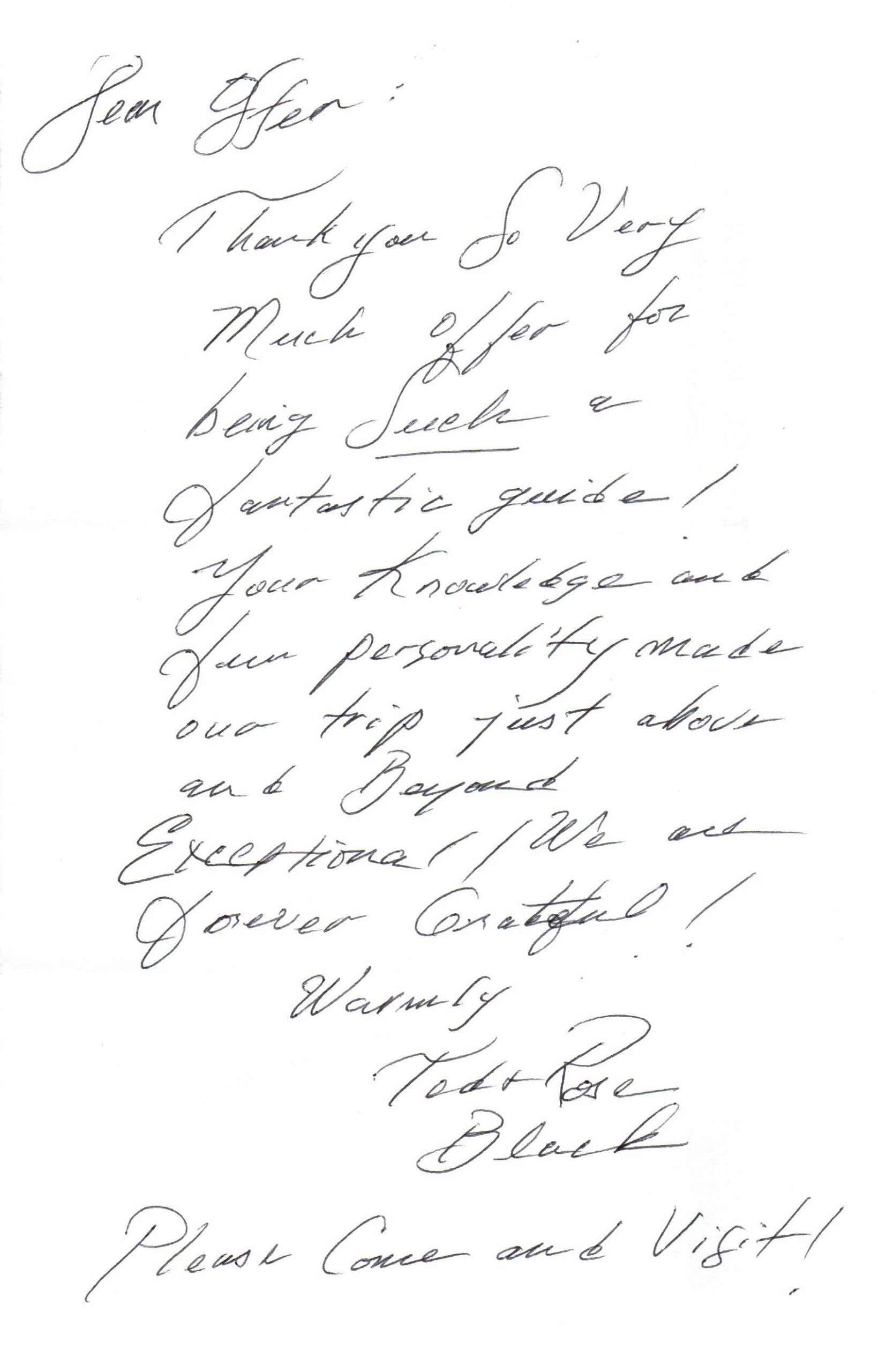 Ted & Rose Black Testimonial